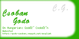 csoban godo business card